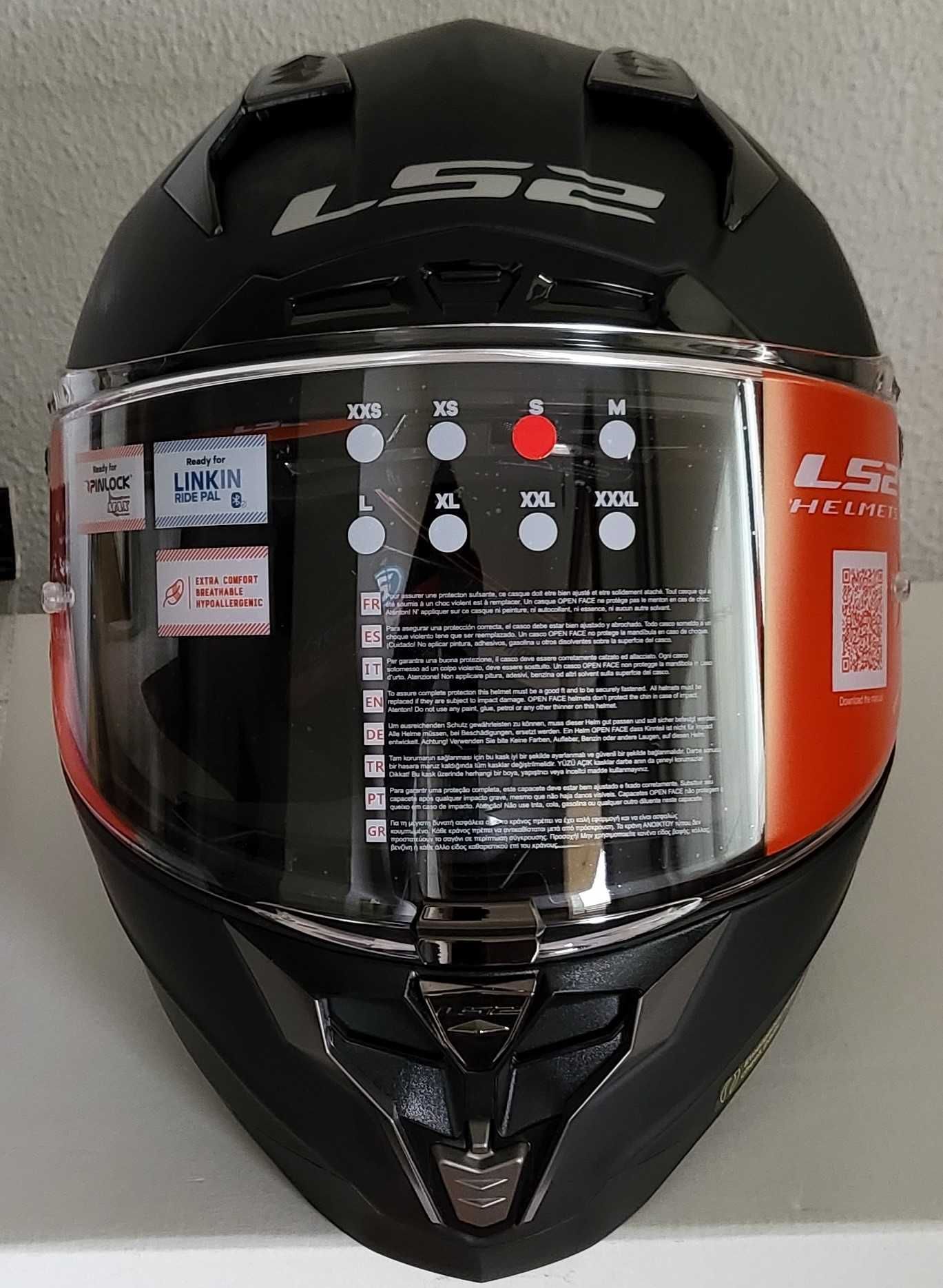 Capacete Integral Carbono Challenger LS2 FF327, Tamanho S, Novo