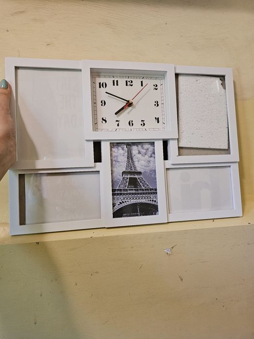 Zegar na baterię z ramkami na zdjecie