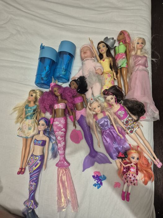 Duży zestaw zabawek Barbie, Ann Godes lalki, frozen kraina lodu