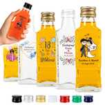25x butelka MOSKWA 100 ml na wesele nalewki z naklejkami + zakrętki