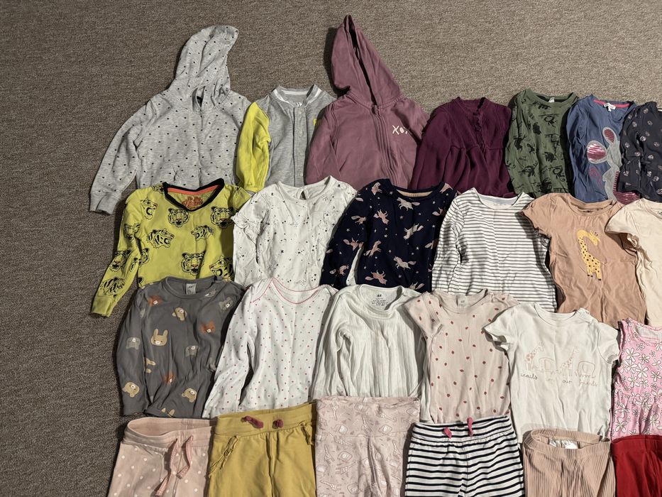 Paczka paka ubrań ubranek dziewczęcych dla dziewczynki 86