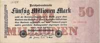 34. Stary banknot. 50 mln. Marek 1923