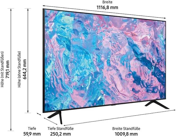 Телевізор Samsung GU50CU7179UXZG, Crystal Processor 4K, Smart TV 2023р