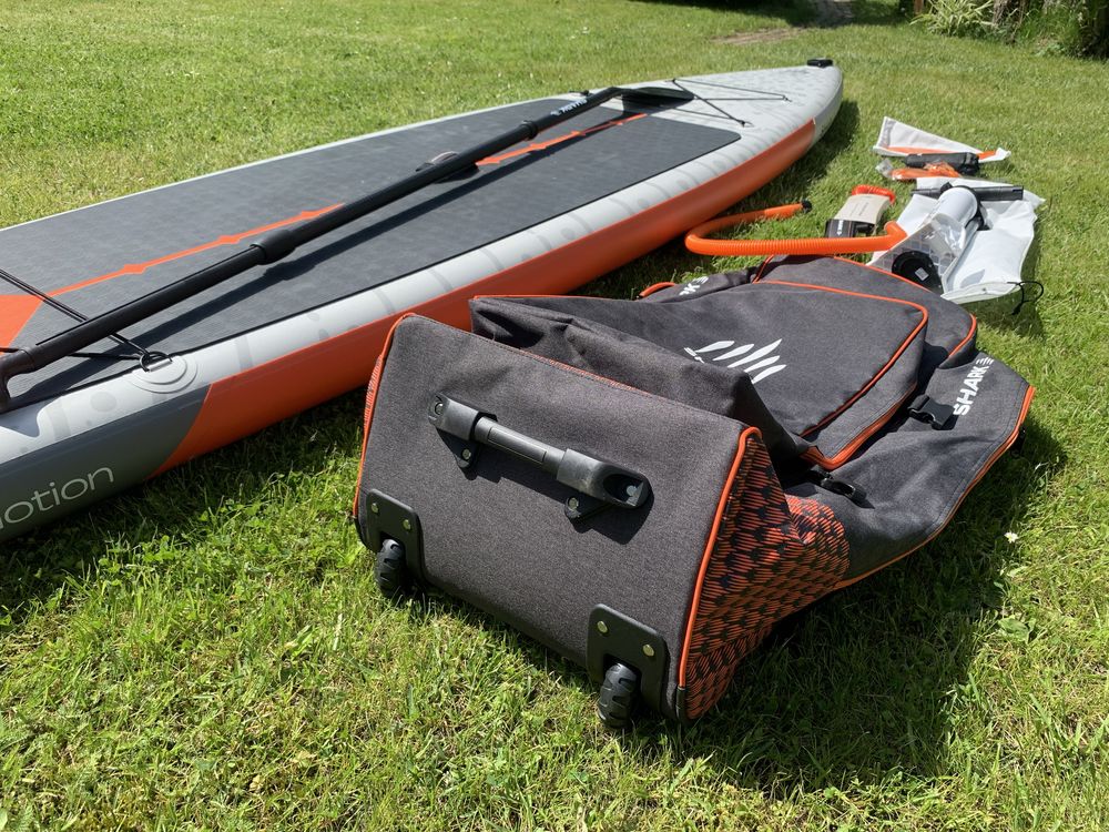 NOWA 2024r deska SUP 12,6x32x6  TOURING wiosło carbon 25PSI SHARK