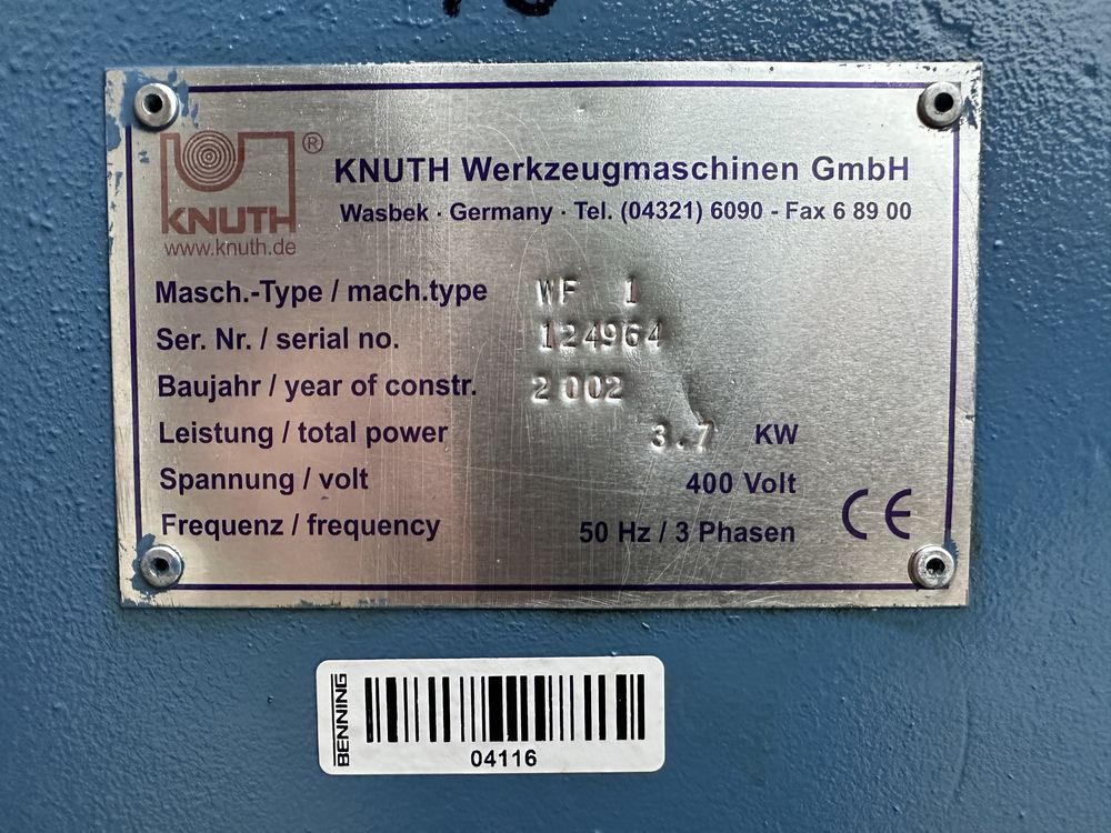 Frezarka narzędziowa  Knuth WF 1 z Niemiec