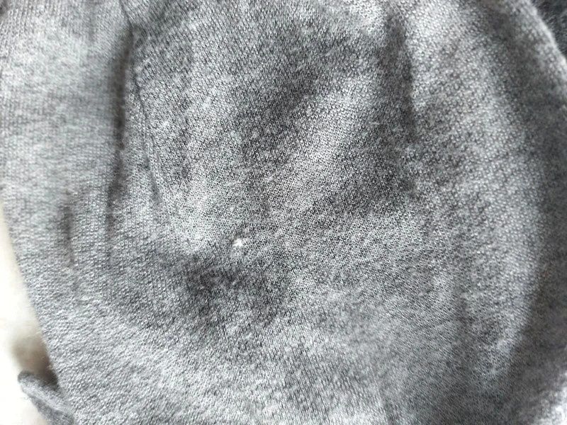 Dłuższy sweterek sweter z rozcięciami damski szary wełniany Zara S 36