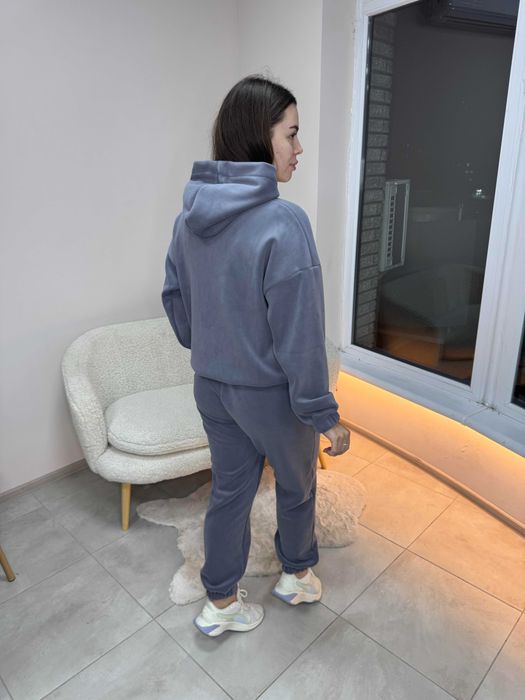 ТЕПЛО! Женский polar флис костюм SXL мягкий зимний с лого чорний