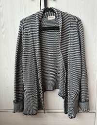 Asymetryczny sweter / kardigan m&s Marks & Spencer XL 42 Indigo