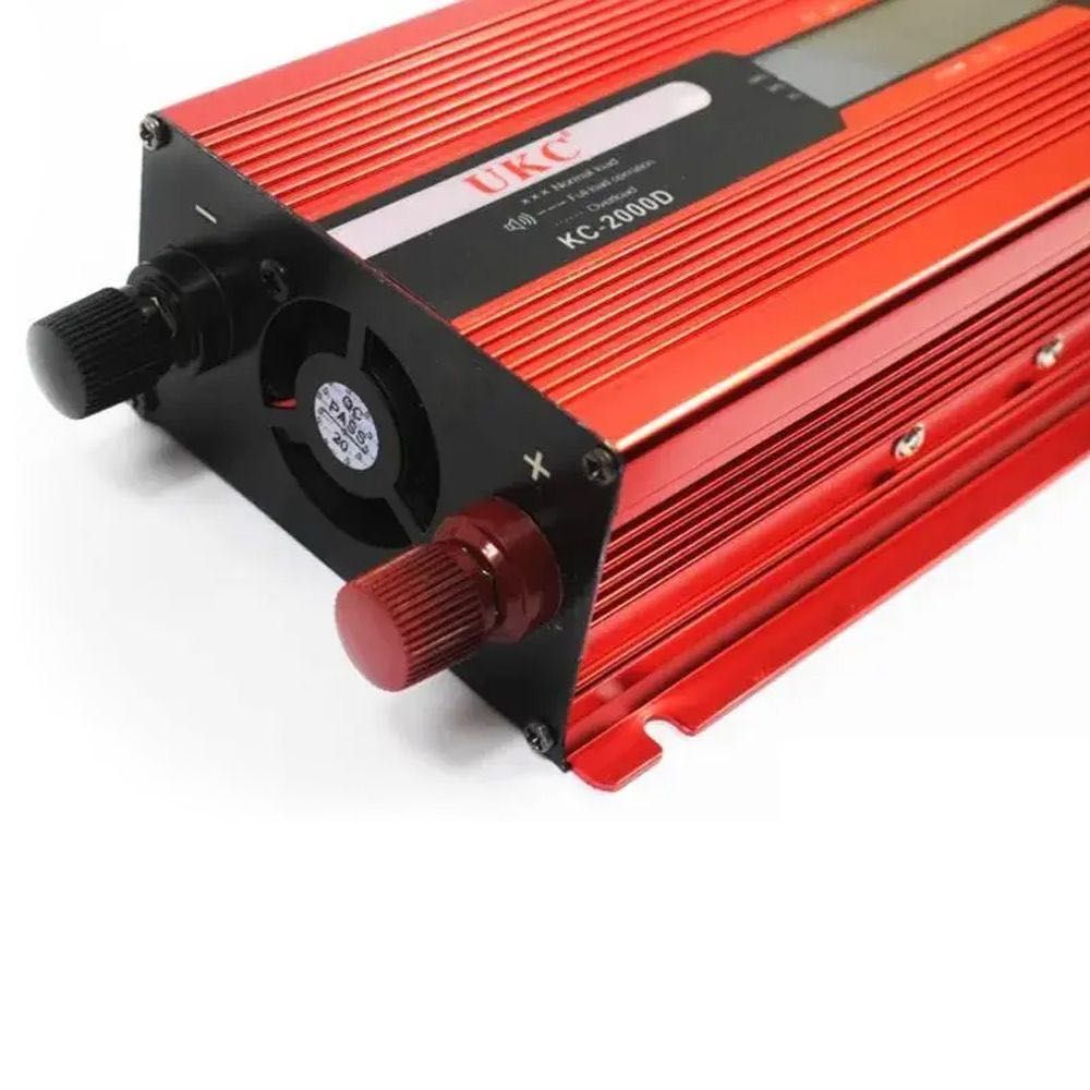 Перетворювач напруги з 12V на 220V, 2000W + LCD, KC-2000D