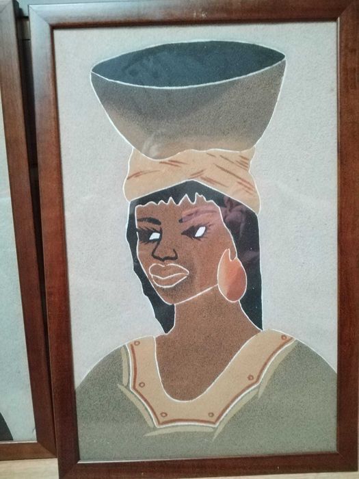 Quadros em areia pintada