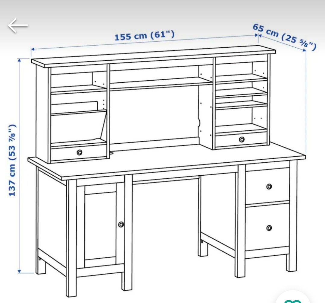 Biurko hemnes czarnobrąz