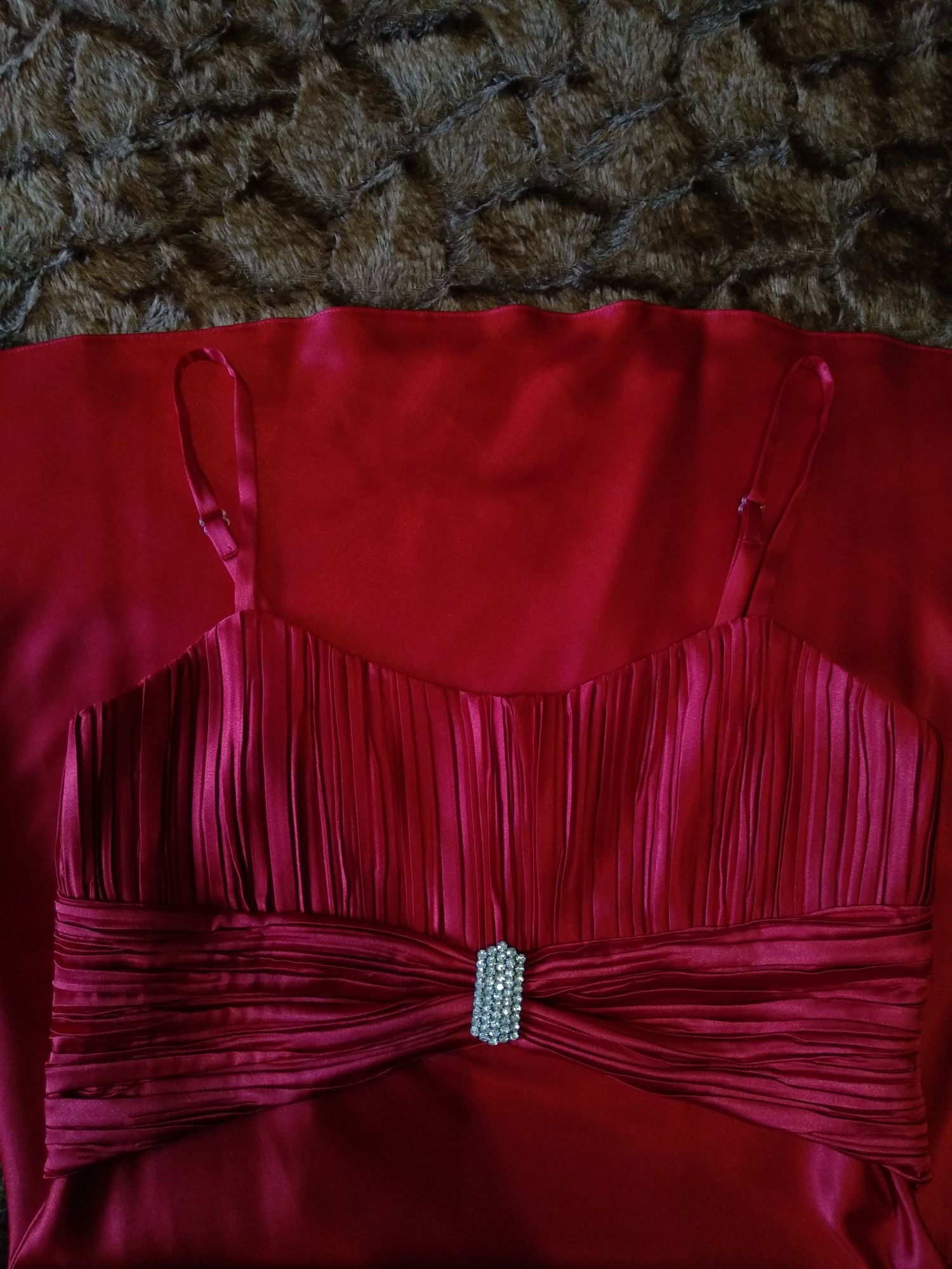 Маленькое атласное красное платье, нарядное, вечернее,коктельное 46-48