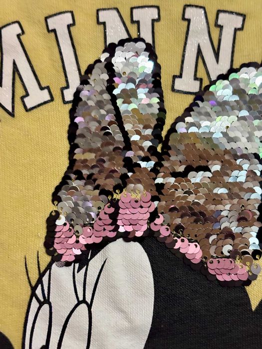 Minnie MOUSE, MYSZKA MINNIE sukienka bluza CEKINY interaktywne
