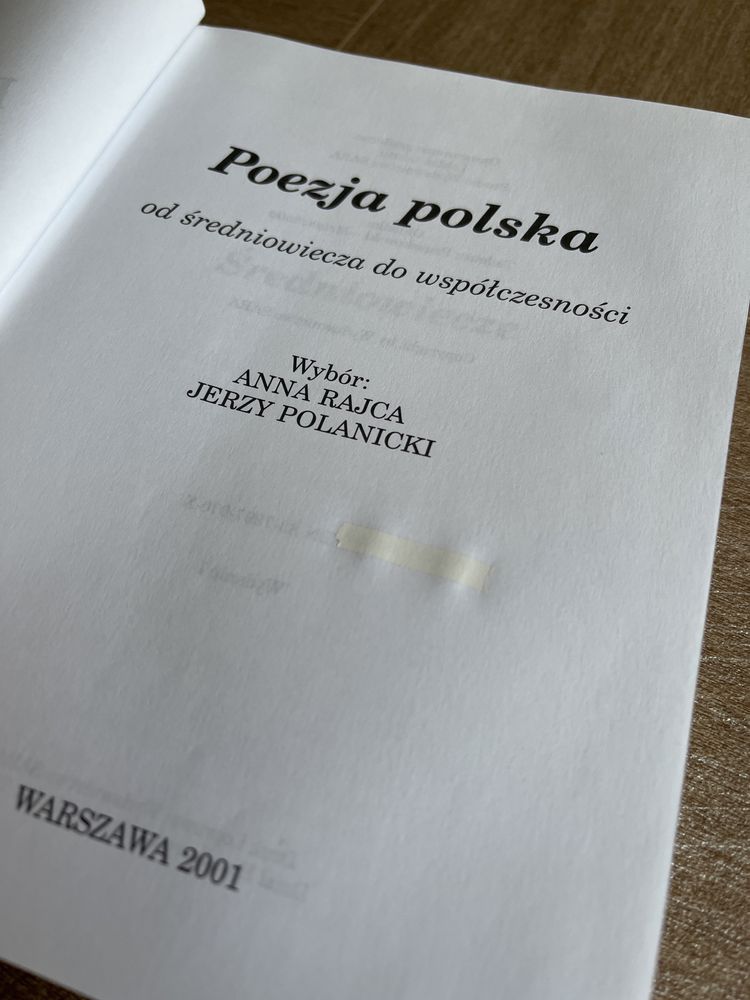 Poezja polska antologia
