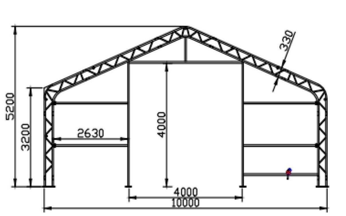 Magazyn 10x10x5,2x3.2m NOWA HALA NAMIOTOWA namiot magazynowa garaż