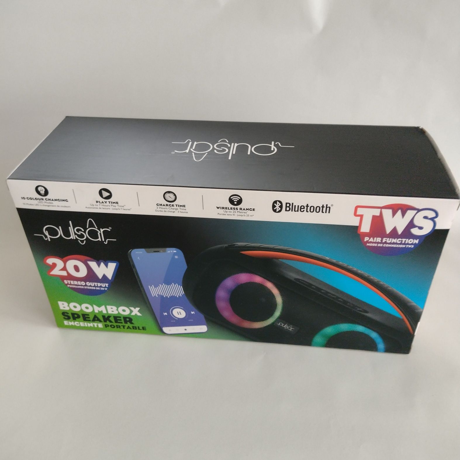 Bezprzewodowy głośnik PULSAR 20w Boombox