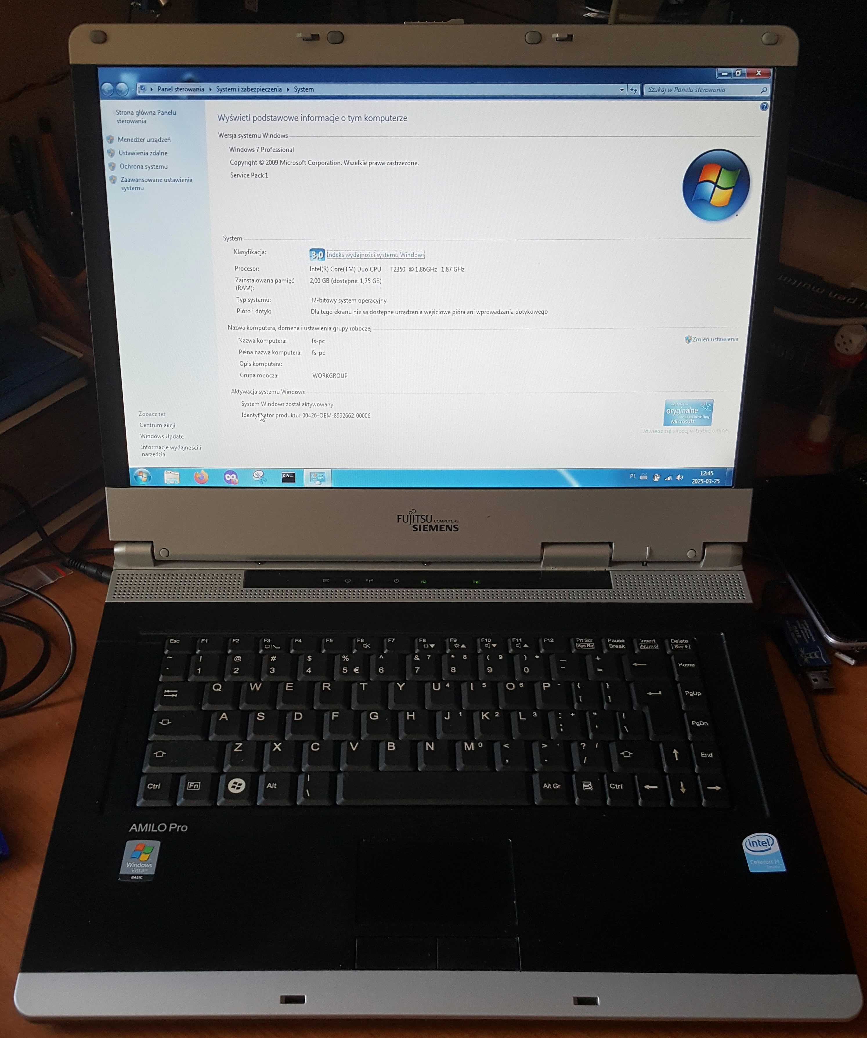 FUJITSU SIEMENS AMILO Pro V3515 Windows 7 10 office biurowy DVD