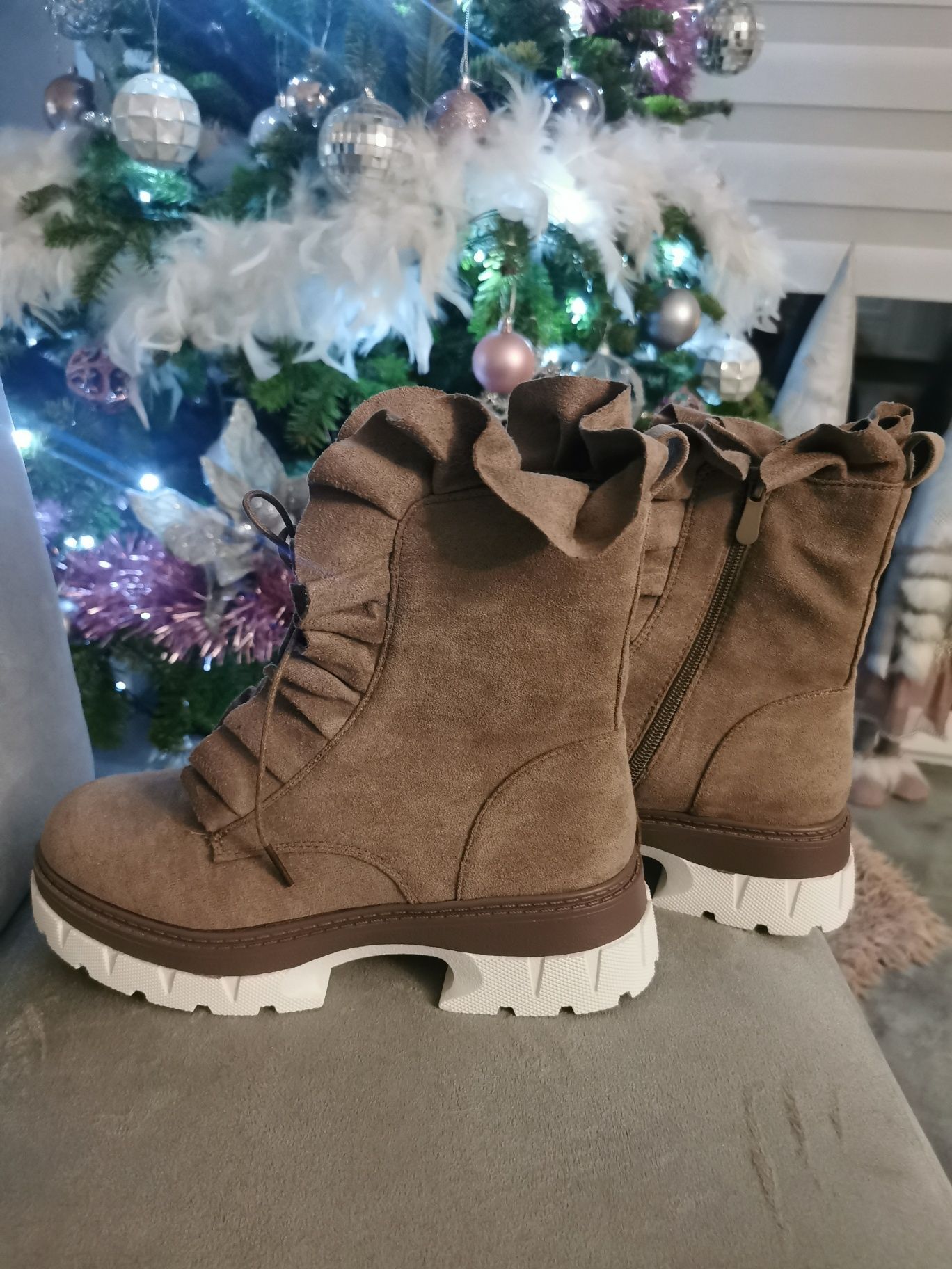 WORKERY trapery TAUPE beż brąz NOWE r. 39