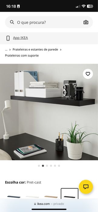 Prateleira ikea preta