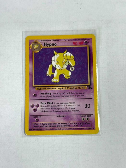 Hypno 23/62 Fossil Carta Original Pokémon TCG - ENG