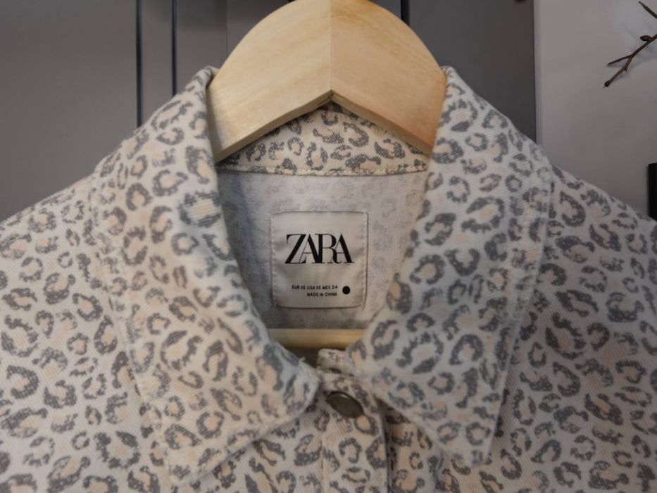 Біла леопардова джинсовка Zara