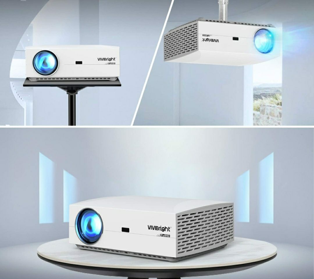 Projetor Led 7500 lumens + WiFi incorporado + NATIVA 1080P REAL / 4k