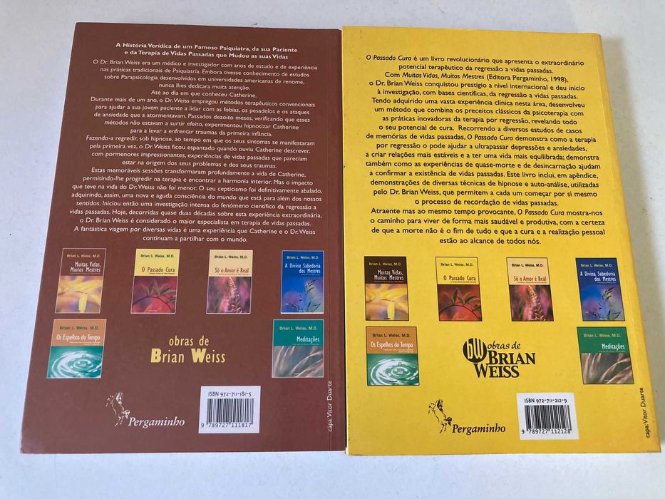 2 Livros (O Passado Cura + Muitas Vidas Muitos Mestres) Brian L. Weiss
