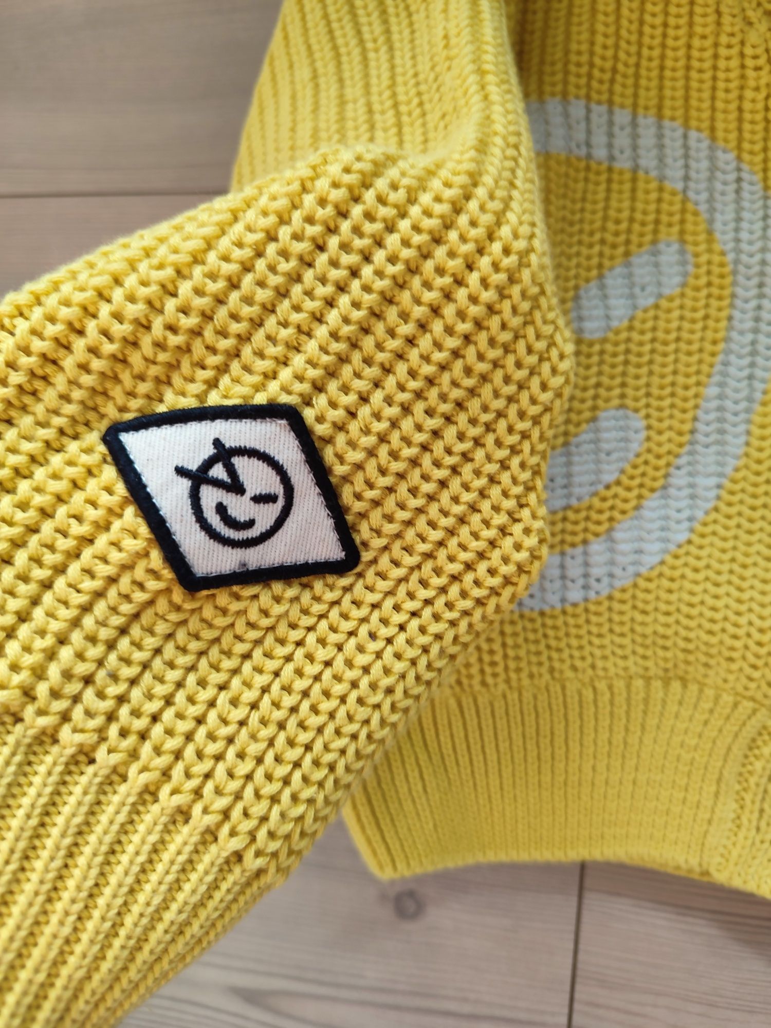 Wynken NOWY kardigan sweter 6Y zółty oversize Bobo Choses mini Rodini