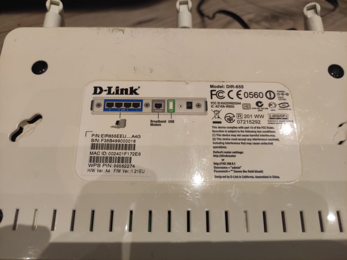Router WiFi D-link DIR-655