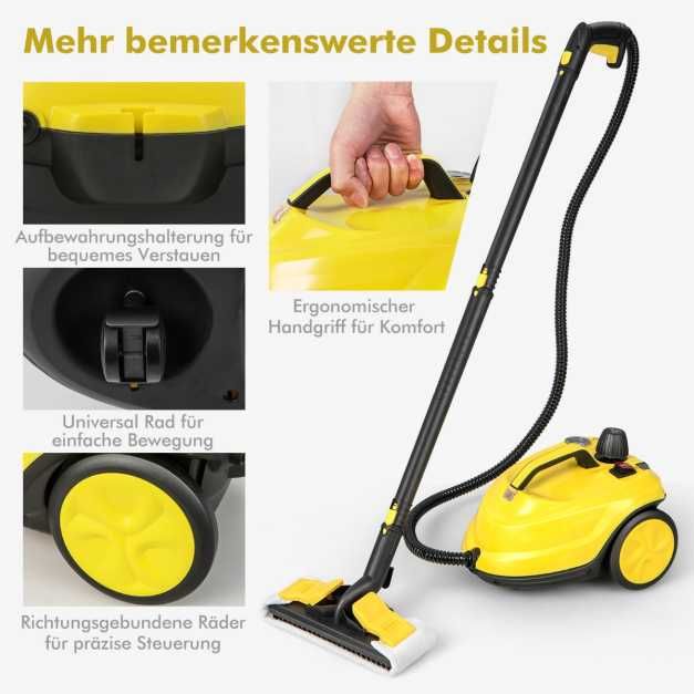 Myjka ,odkurzacz parowy 2000W,1800ml + 13 akcesorii.COSTWAY