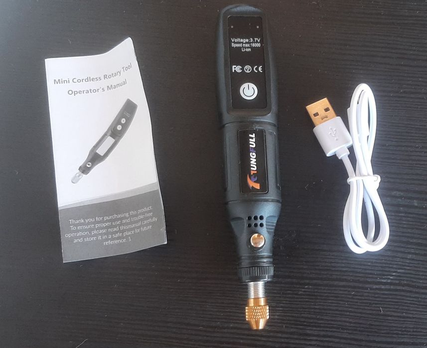 Conjunto de mini lixadora e acessórios, novo