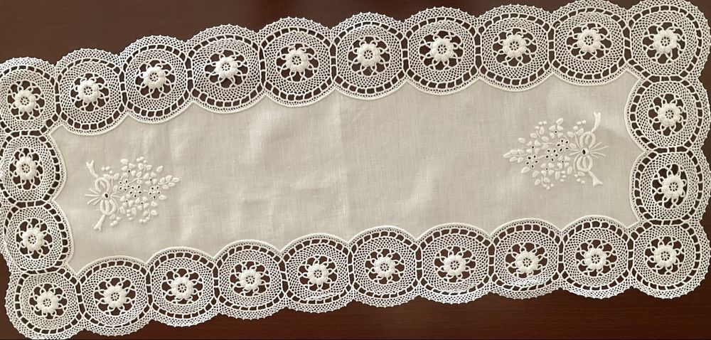 Conjunto de 3 naperon em linho- NOVO