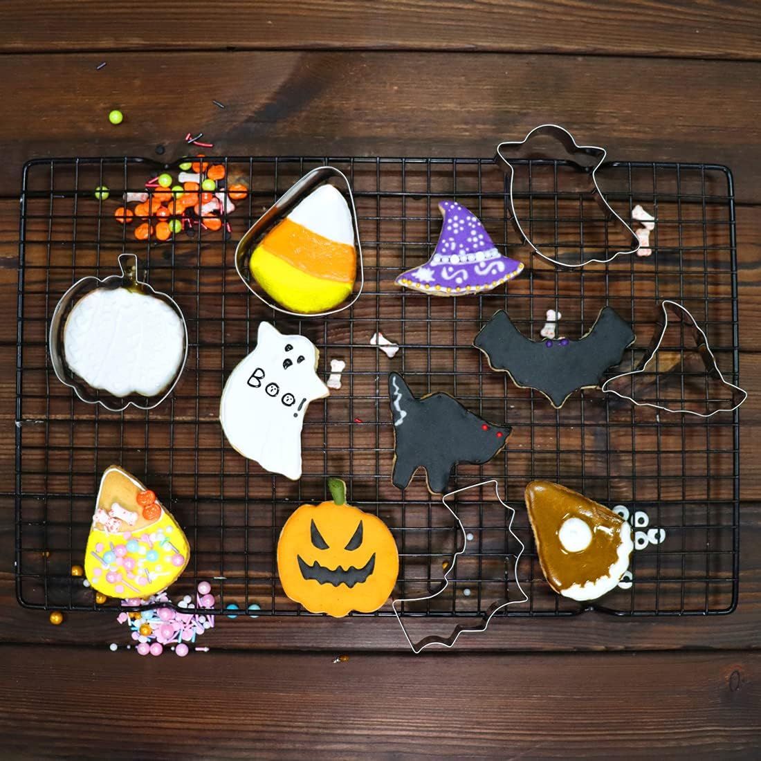 Zestaw 6 Foremek do Ciastek na Halloween Stal Nierdzewna