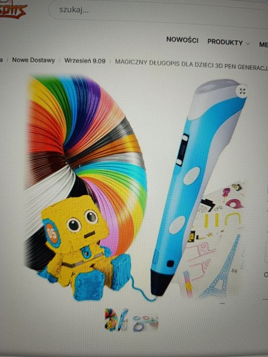 Długopis 3d z filamentem wkładami nowy