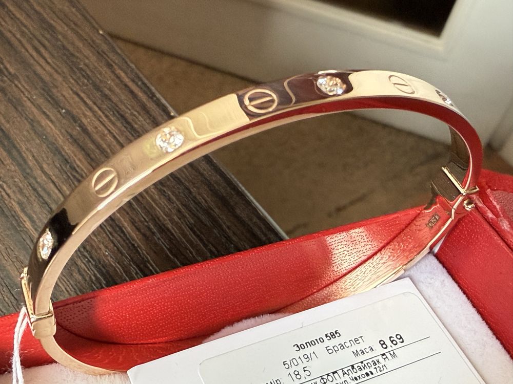 Золотой браслет Cartier 585 проба распродажа