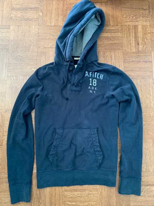 Bluza z kapturem Abercrombie & Fitch A&F kangurka roz. M