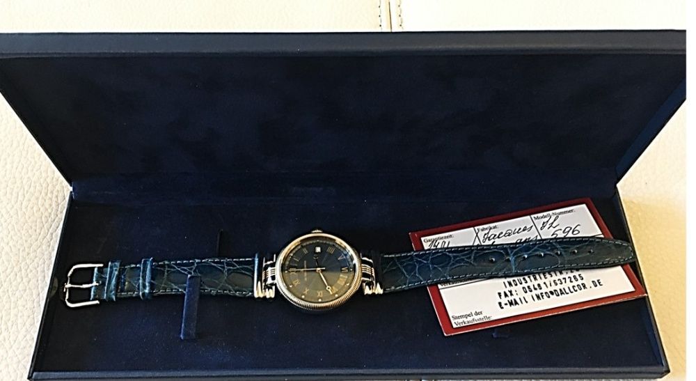 Jacques Lemans relogio automático suiço plaque ouro