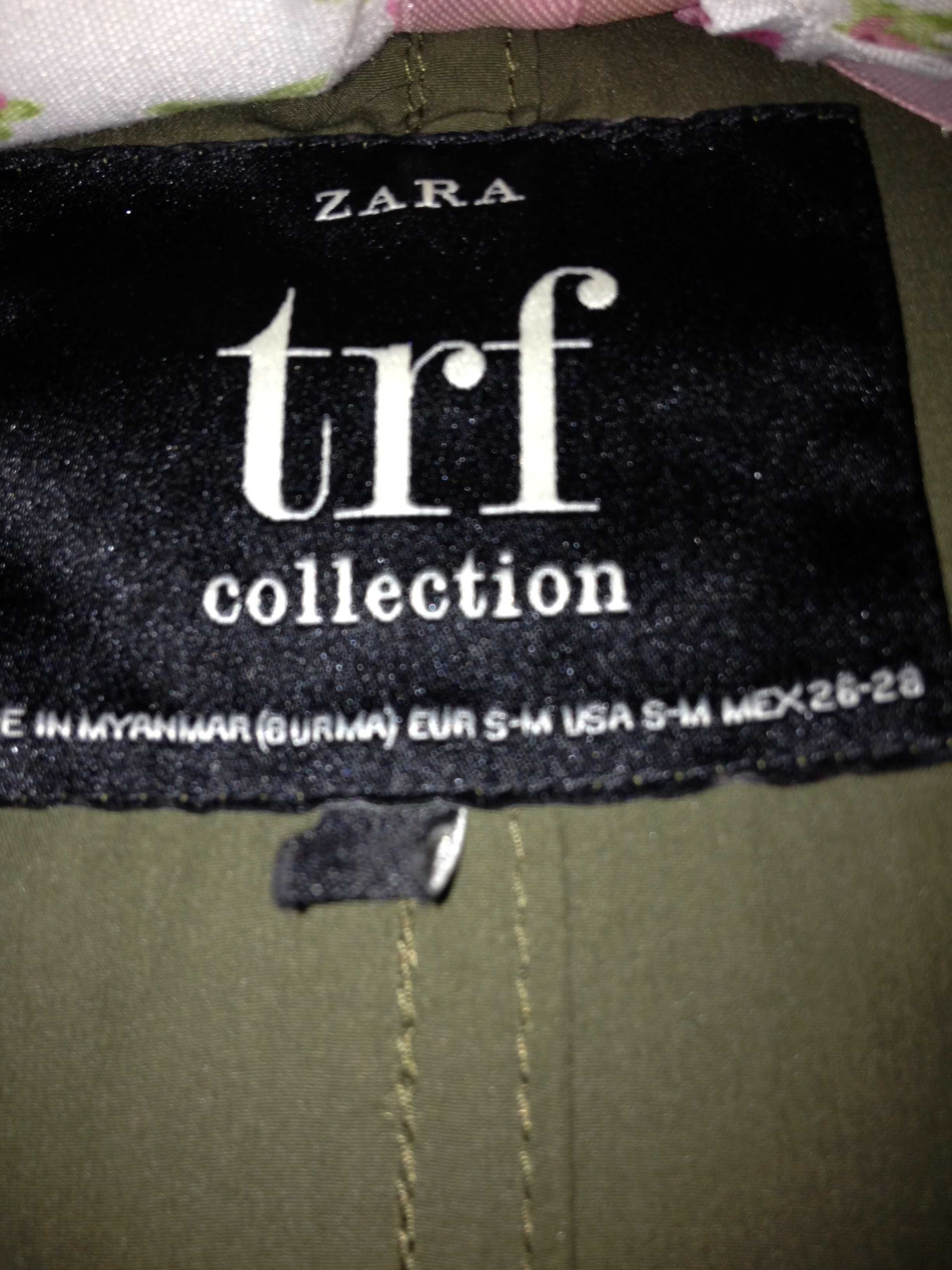 Płaszcz  długi z  kapturem   firmy Zara