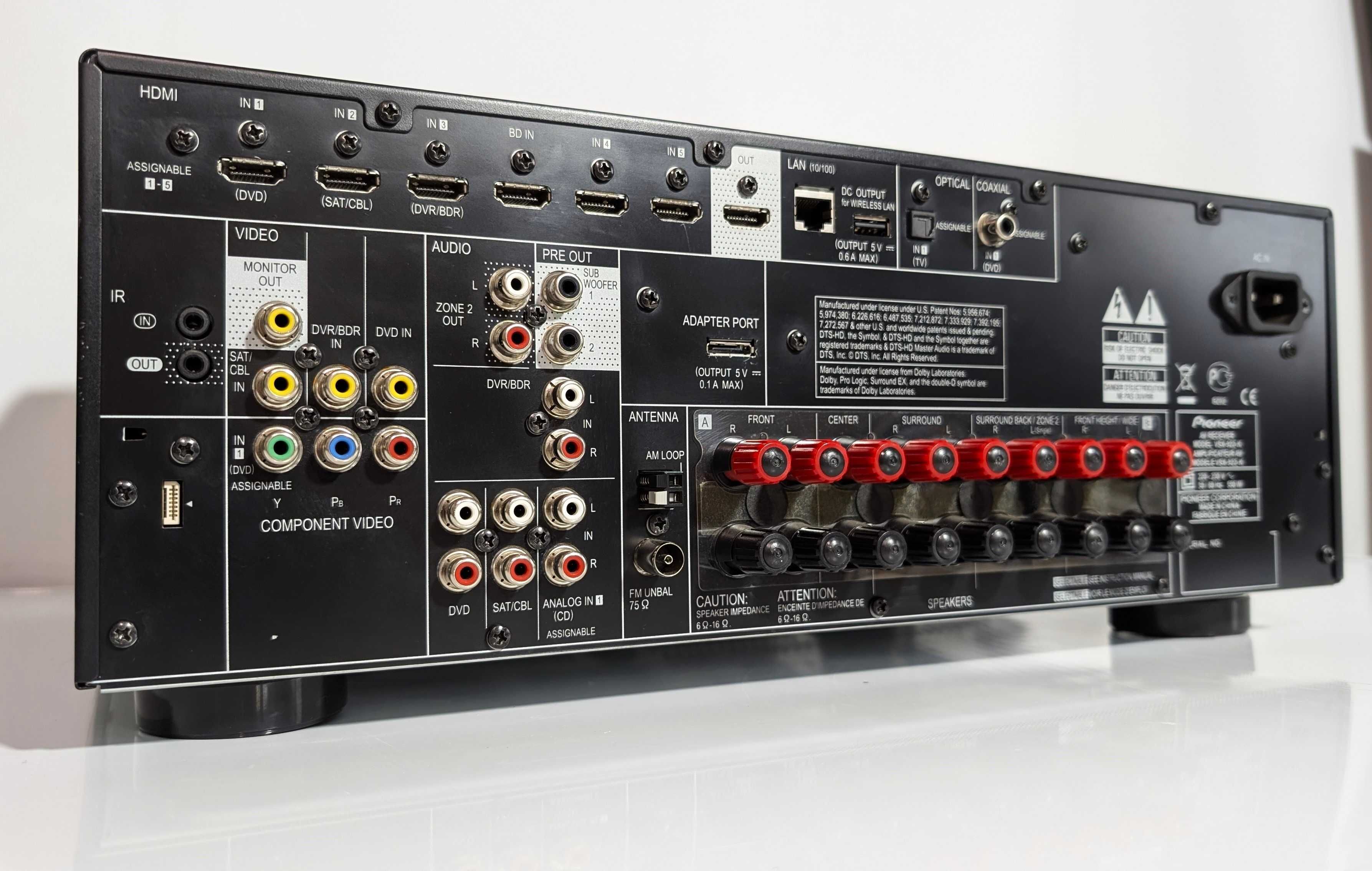 7.2 Ресивер Pioneer VSX-922,має 150 Вт/канал/HDMI/ARC/ЦАП/USB/AirPlay