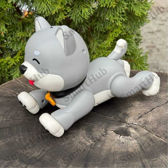 Собачка на радіокеруванні Hasky сіра, Песик на пульті, Іграшка собака