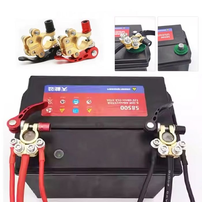 быстросъёмные клеммы аккумулятора (комплект 2-шт) латунные