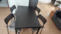 Conjunto de Mesa IKEA com 4 Cadeiras + Almofadas!