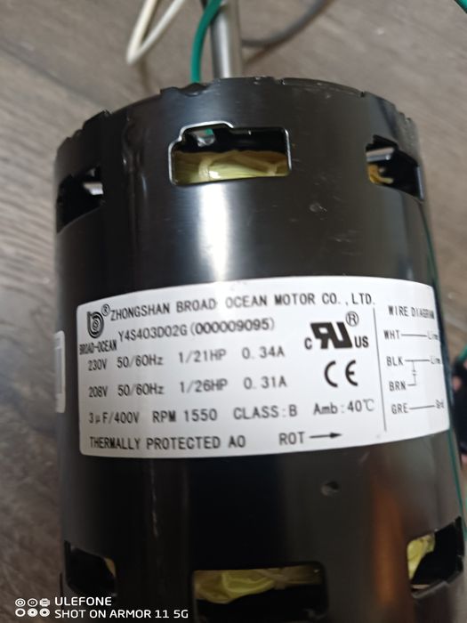 Refrigeration Components
MOTOR BROAD-OCEAN Y4S403D02G