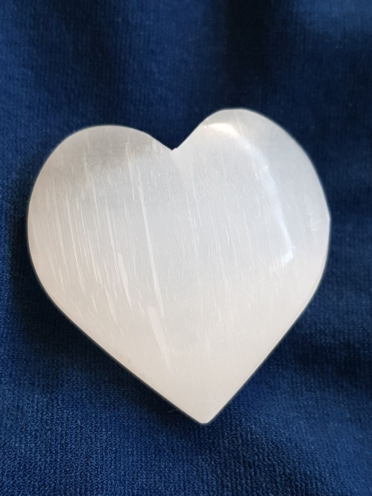 Pedra cristal selenita coração