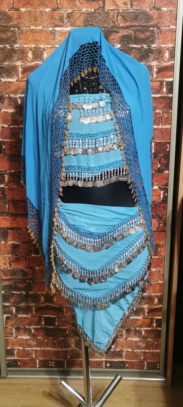 Stroj do tanca brzucha belly dance etno boho monetki