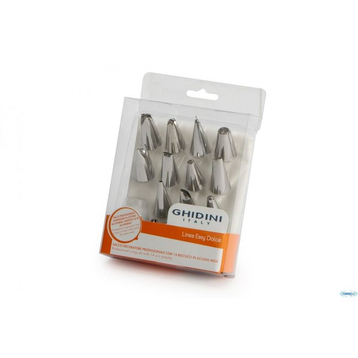 Conjunto de 14 bicos e saco pasteleiro