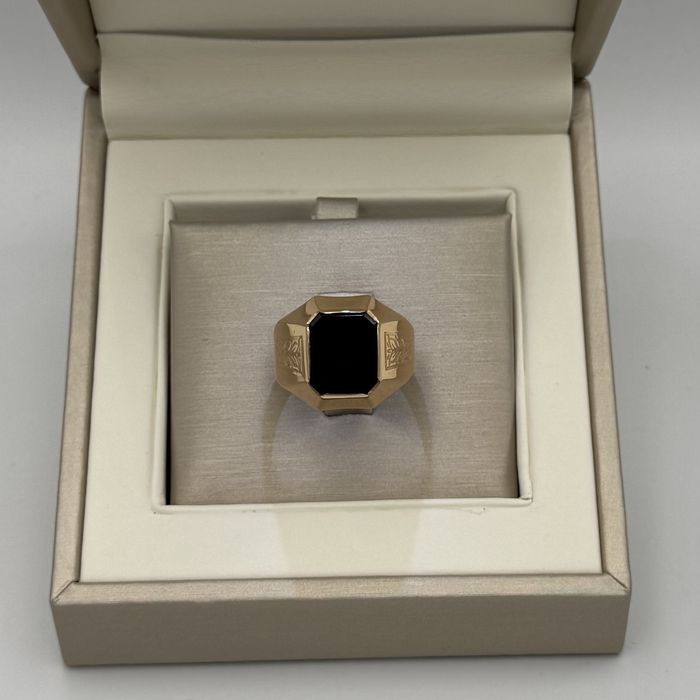 Złoty sygnet z onyxem • WARMET • 585• roz.24 • Lombard Halogsm Łódź •