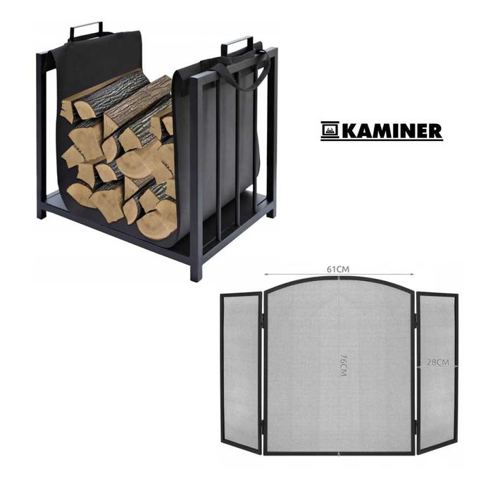 Набір аксесуарів для каміна Kaminer 5 в 1 кочерга совок мітла щипці