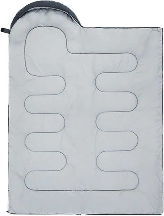 Lekki przenośny śpiwór kempingowy z kompresją NIEBIESKI