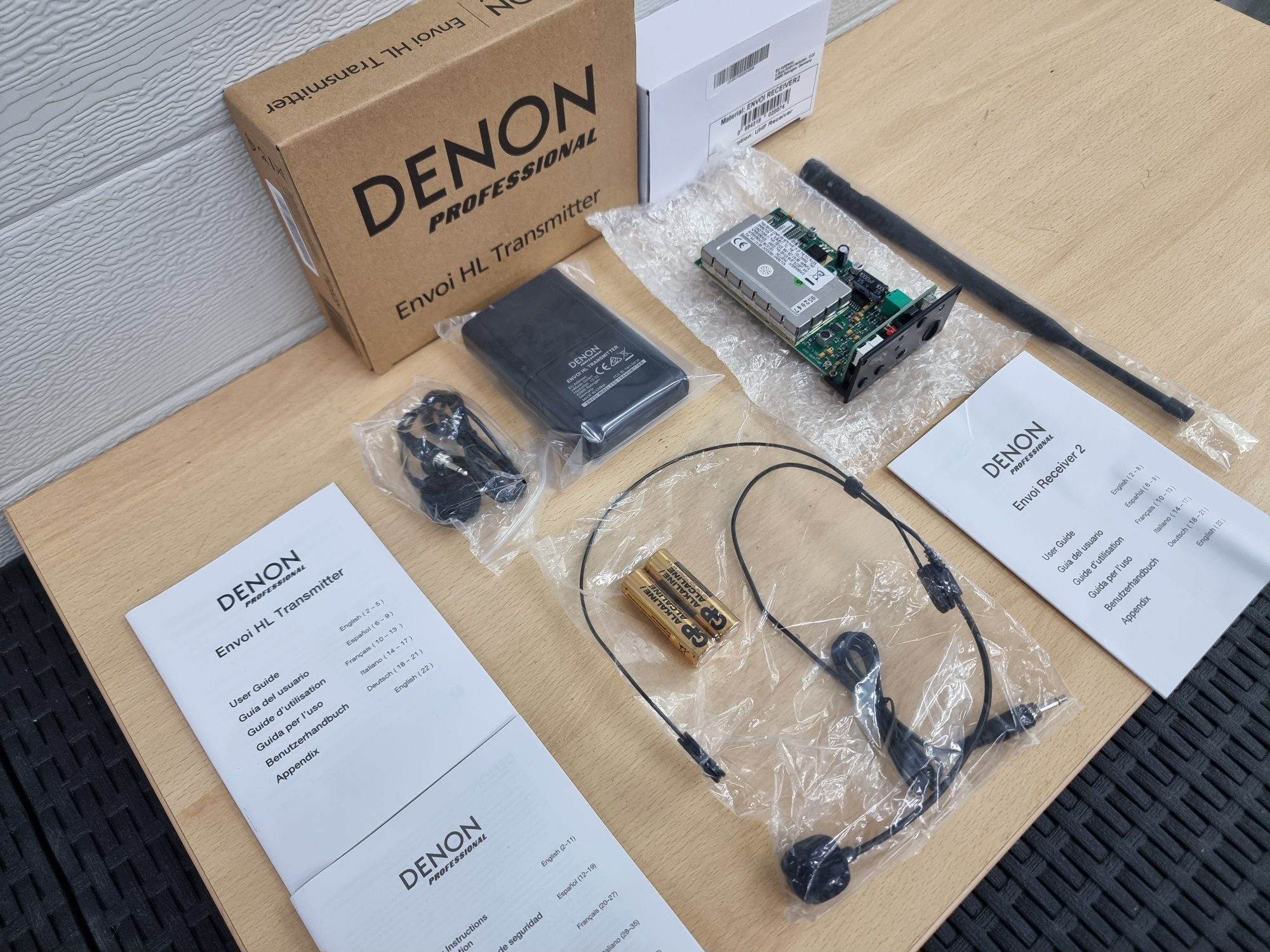 Zestaw Denon Envoi mic transmiter receiver mikrofony cena za zestaw